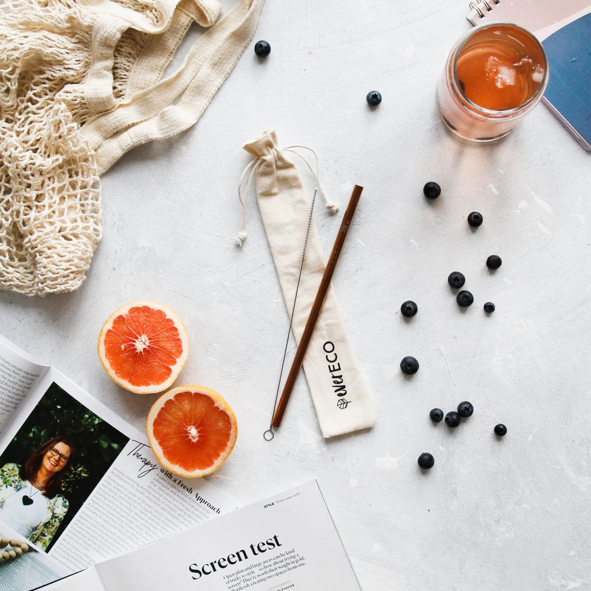 Ever Eco On-The-Go Straw Kit - Rose Gold