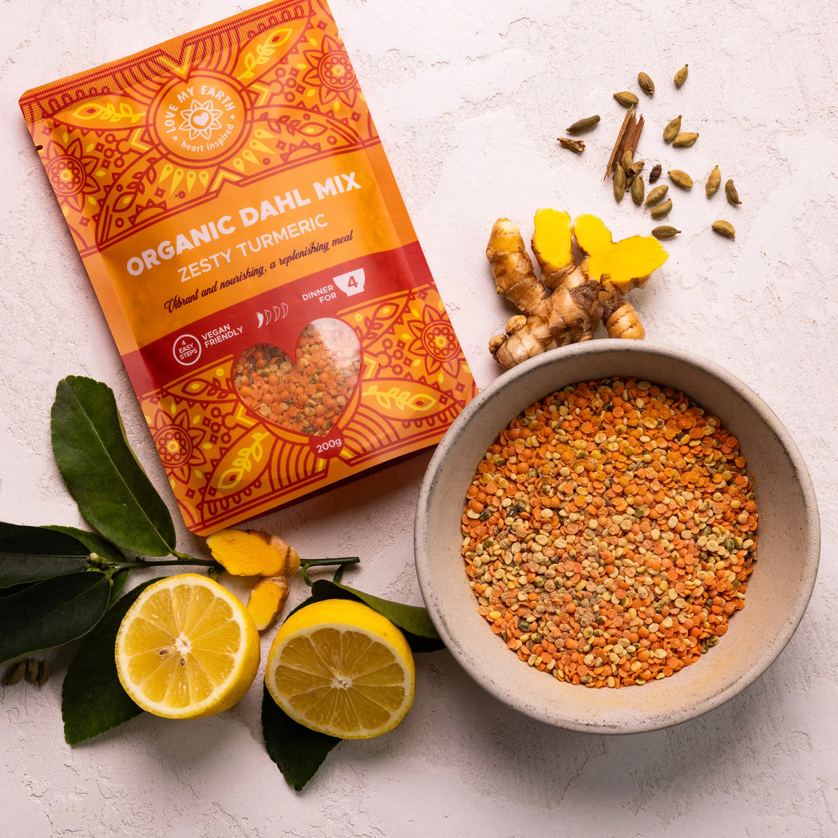 Love My Earth Organic Dahl Mix Zesty Turmeric 200G