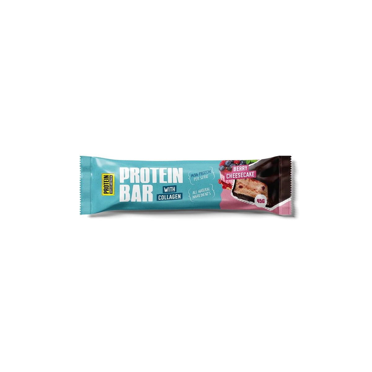 Protein Supplies Australia Collagen Protein Bar Berry Cheesecake 45g