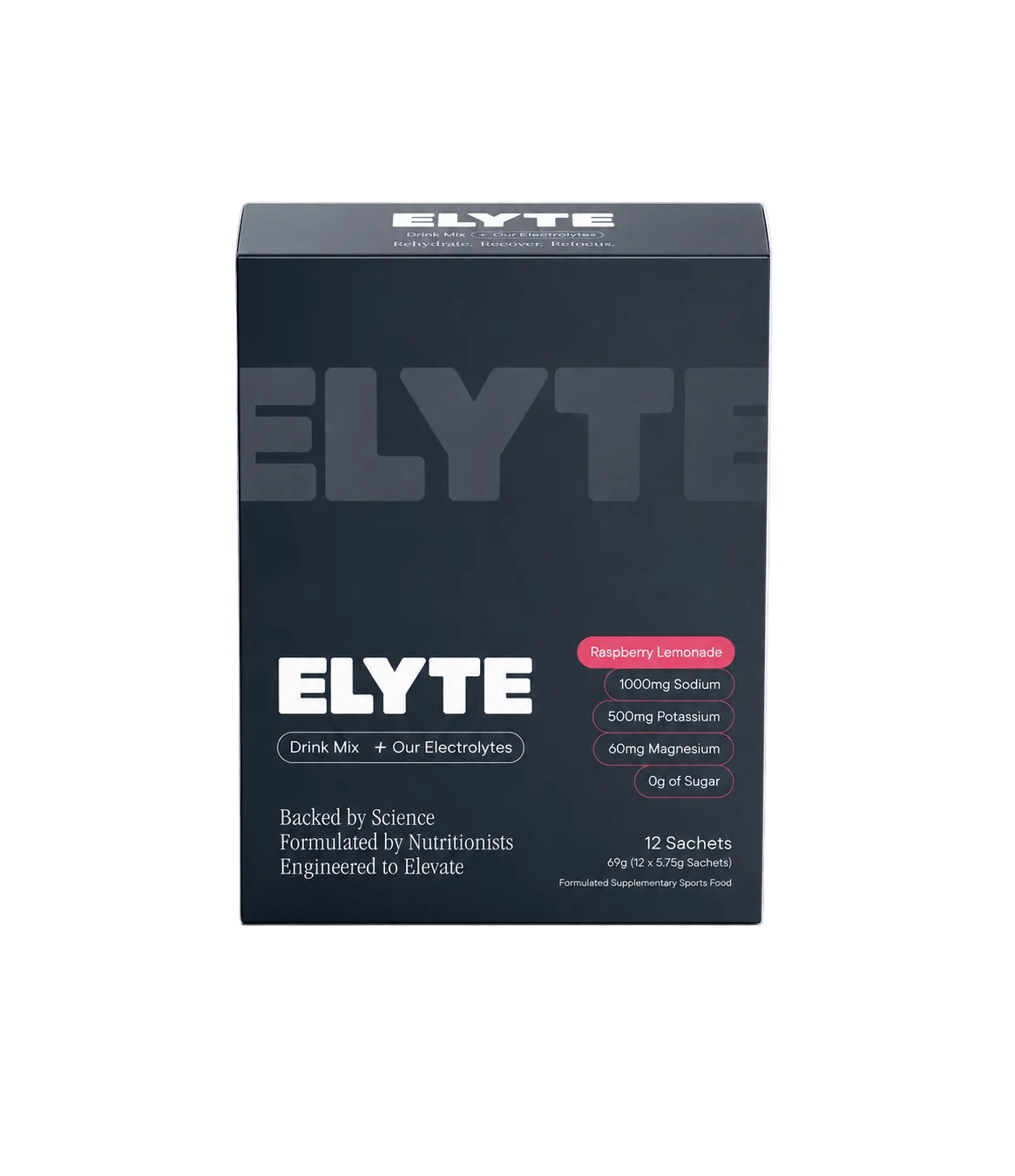 Elyte Hydration Powder Raspberry Lemonade 12 Stick Sachets