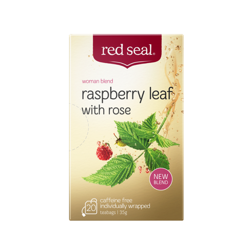 Red Seal Raspberry Leaf Tea with Rose 20 tea bags