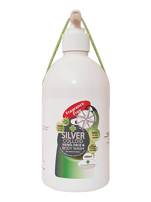 Silver Health Colloidal Silver Face and Body Wash Fragrance Free 500ml