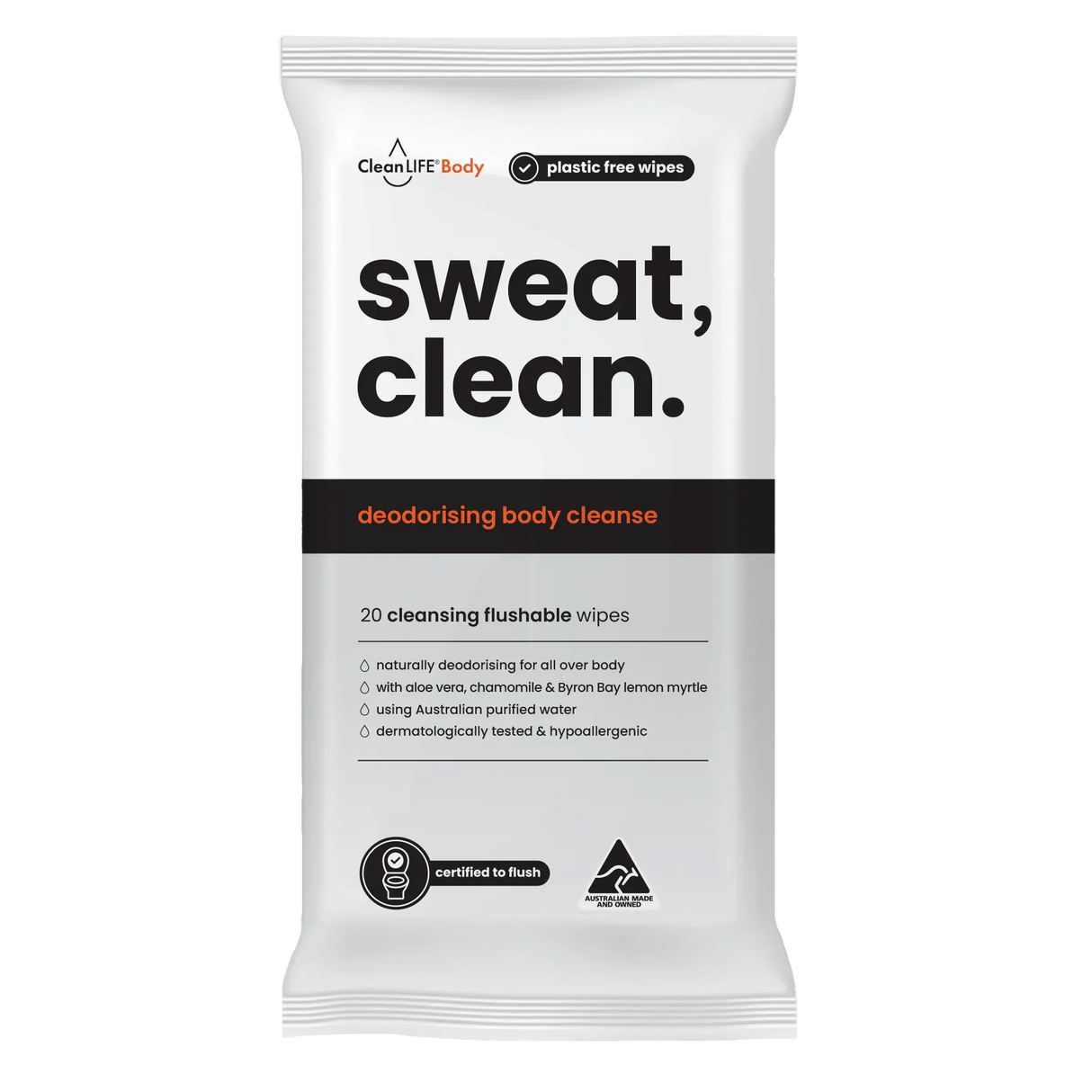 CleanLife Body Wipes 40p