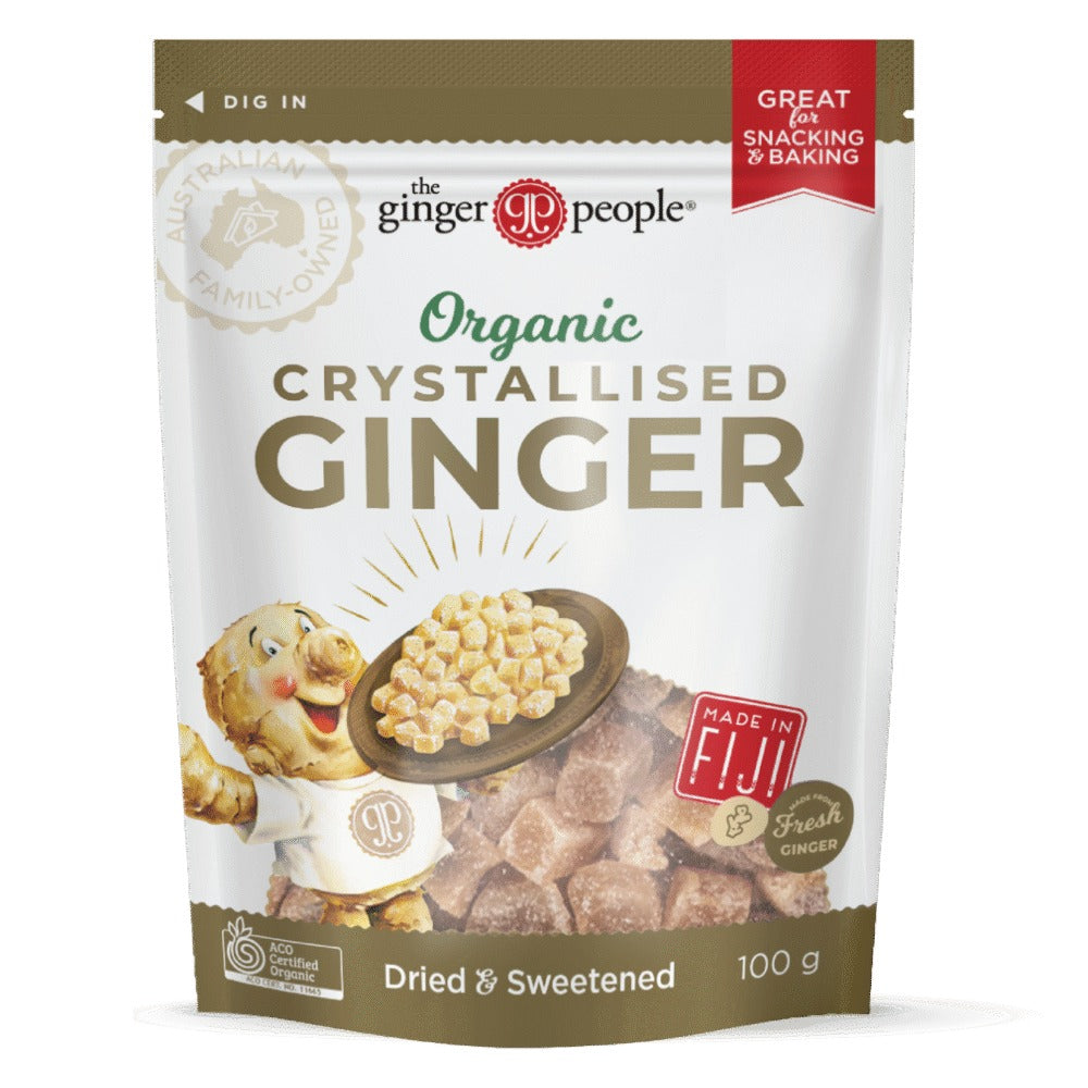 The Ginger People Organic Crystallised Ginger 100g