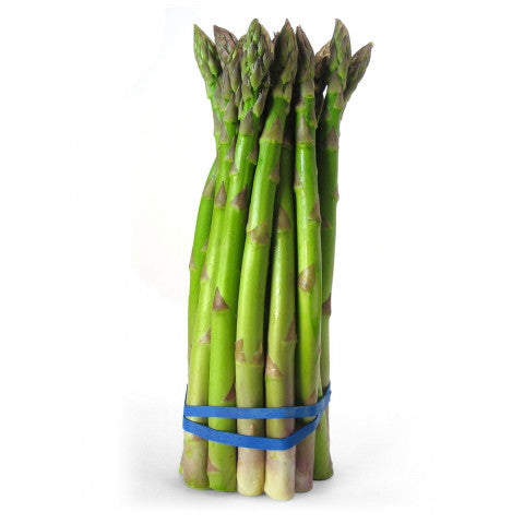 A bunch of organic green asparagus spears