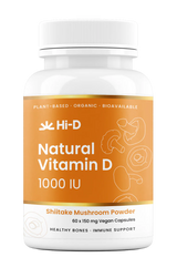 Hi-D Natural Vitamin D 1000IU 100% Shiitake Mushroom Powder 60C