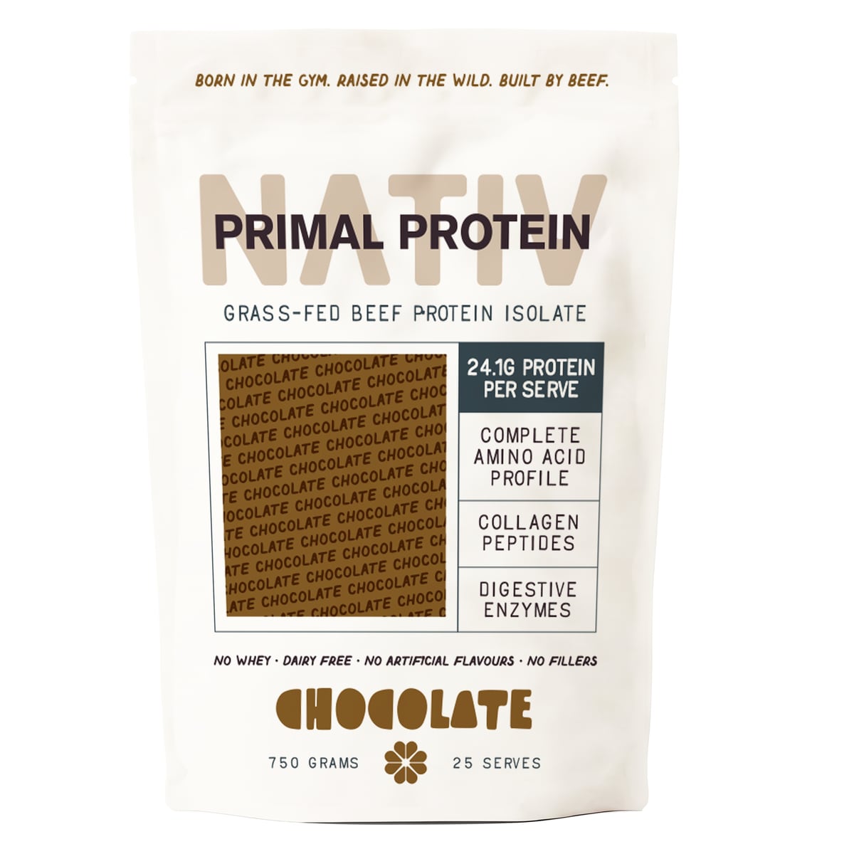 Nativ Primal Protein Grass-Fed Beef Protein Isolate Chocolate 750g