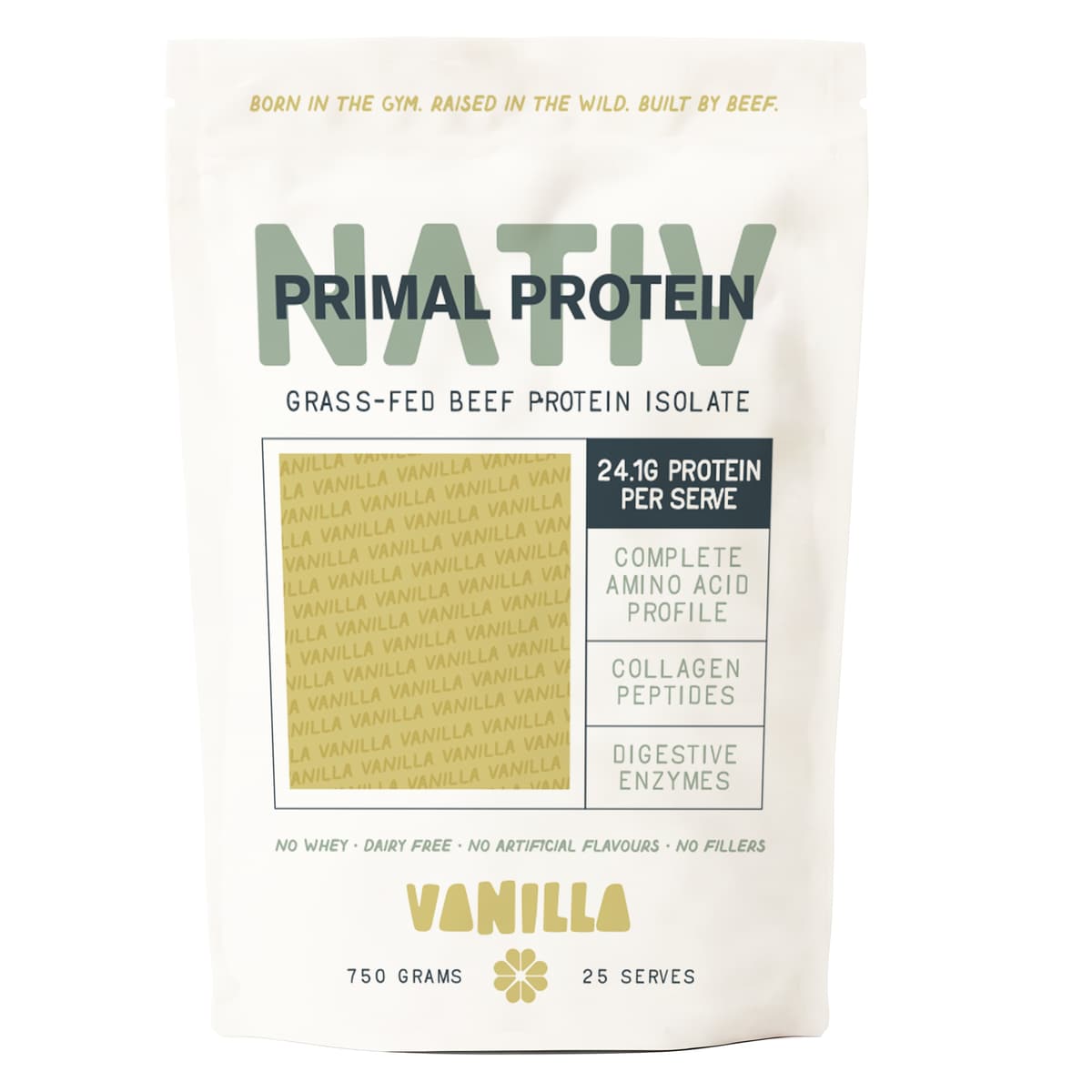 Nativ Primal Protein Grass-Fed Beef Protein Isolate Vanilla 750g