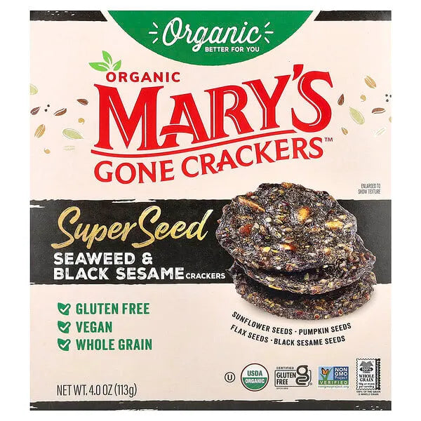 Mary's Crackers Seaweed Blk Sesame 113g