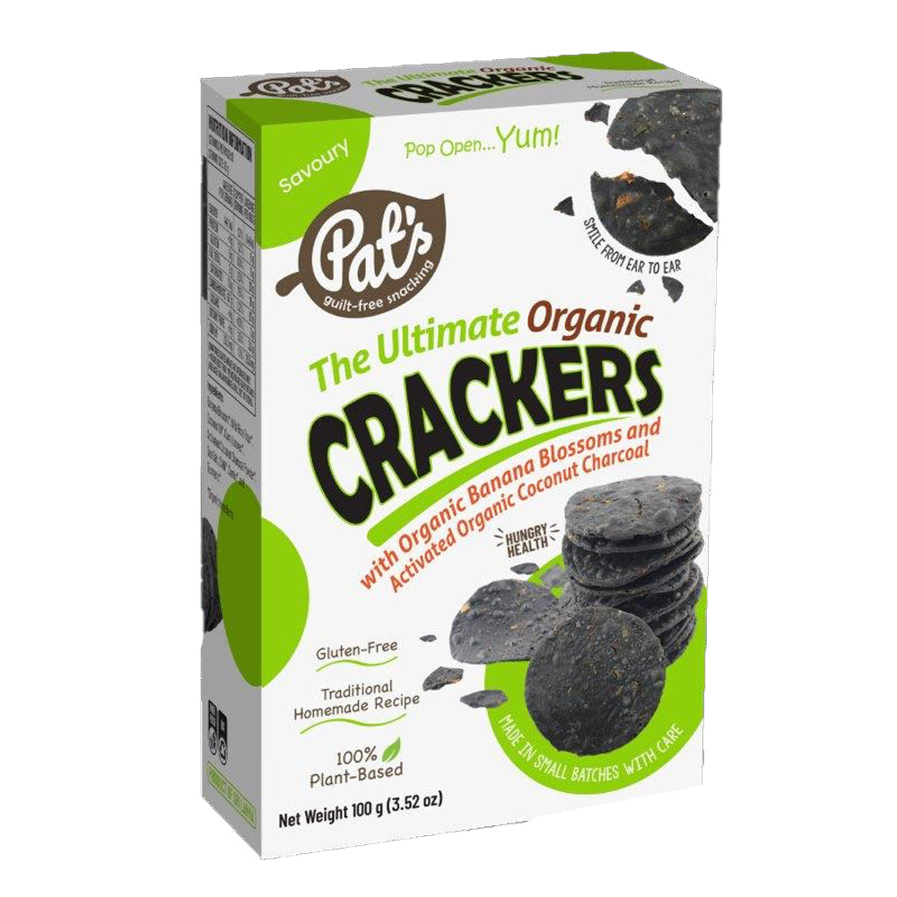 Pat's Organic Ultimate Charcoal Crackers 100g