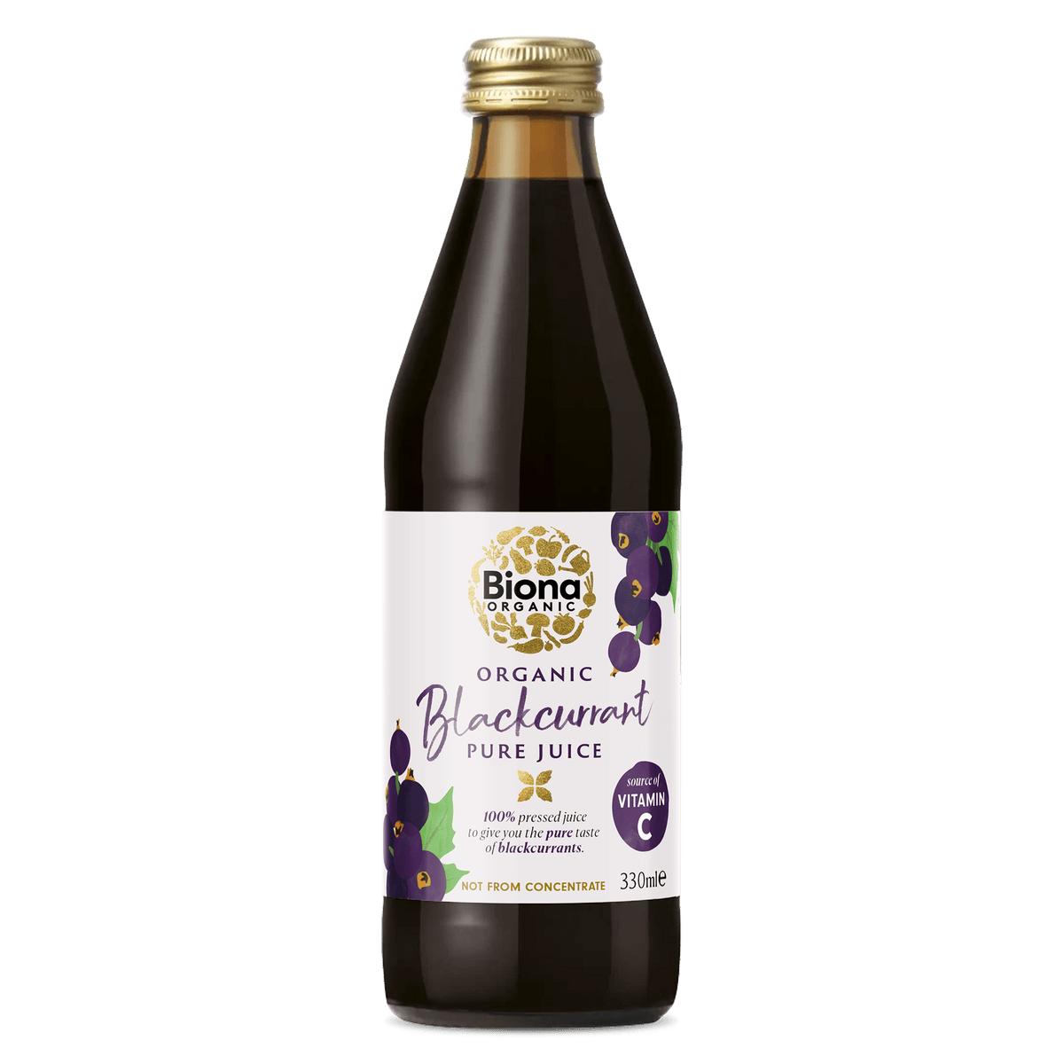 Biona Organic Blackcurrant Pure Juice 330ml