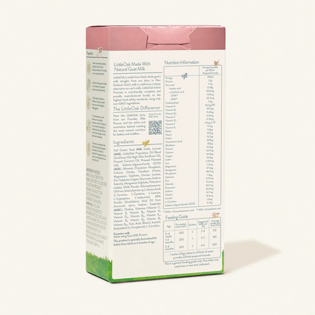 LittleOak Natural Goat Milk Infant Formula Travel Sachets 6x30g