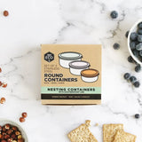 Ever Eco round nesting food containers, Spring collection, three piece set