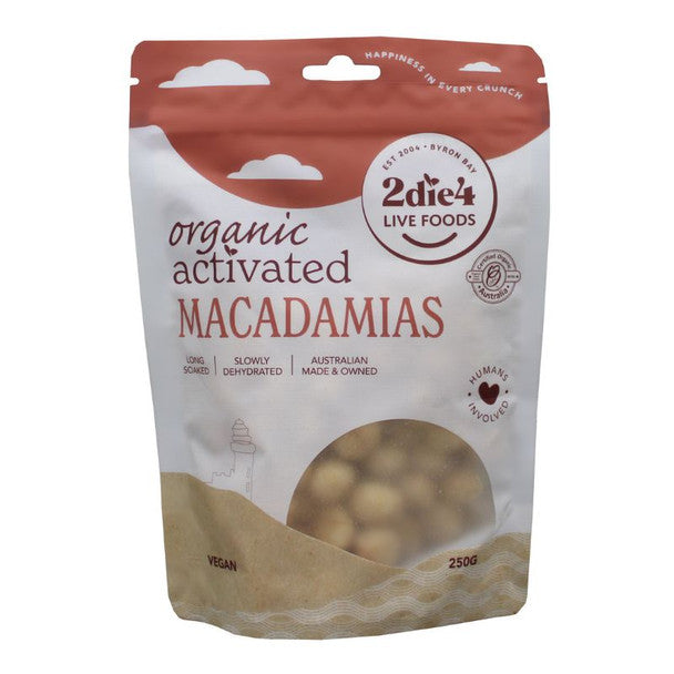 2die4 Live Foods Activated Macadamias 250g