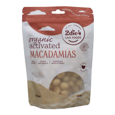 2die4 Live Foods Activated Macadamias 250g
