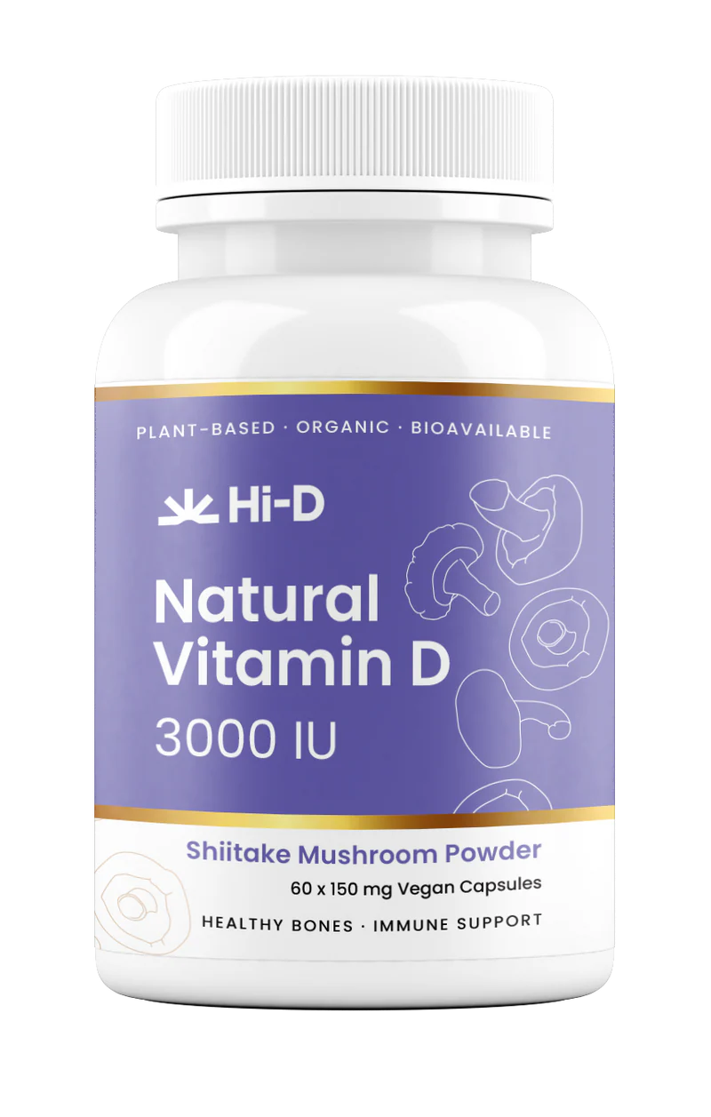 Hi-D Natural Vitamin D 3000IU 100% Shiitake Mushroom Powder 60C