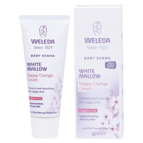 Weleda White Mallow Nappy Cream Baby Derma Fragrance Free 50ml