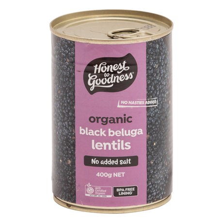 Honest to Goodness Black Beluga Lentils 400g (Cooked)