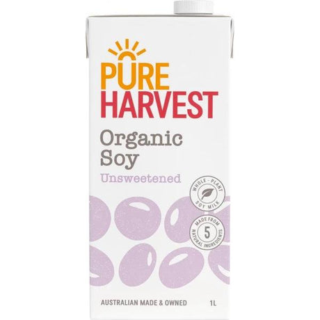Pure Harvest Soy Milk Unsweet 1L