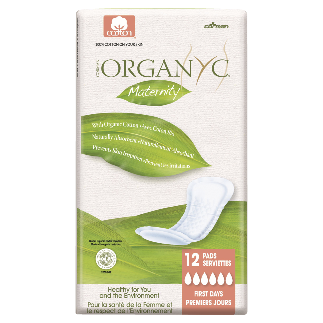 Organyc Pads Maternity 1st Days 12pk