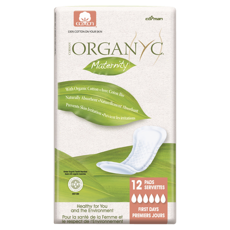 Organyc Pads Maternity 1st Days 12pk