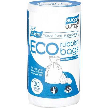 Sugarwrap Rubbish Bag Made from Sugarcane Medium 27L 30