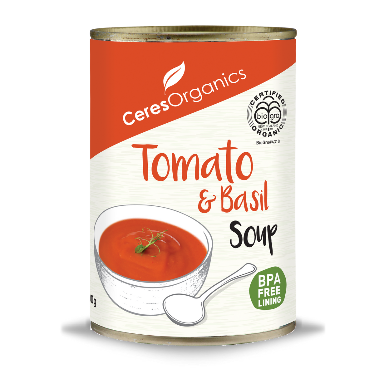 Ceres Organics Soup Tomato Basil (Can) 400g