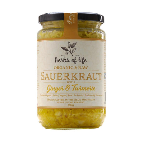 Herbs of Life Sauerkraut Ginger Turmeric 600g