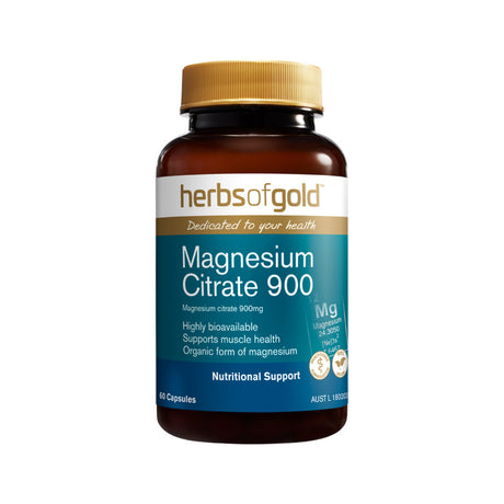 Herbs of Gold Magnesium Citrate 900 60c