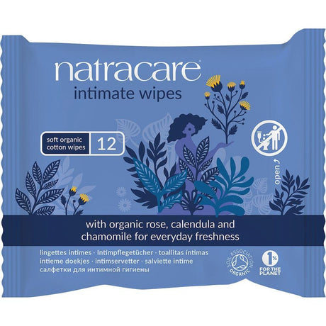Natracare Intimate Wipes 100% Cotton 12