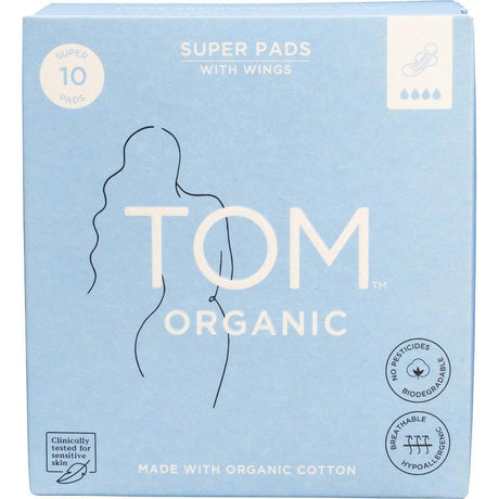 Tom Organic Pads Super 10pk