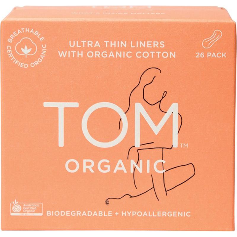 Tom Organic Panty Liners (Wrapped) Ultra Thin Liners for 26