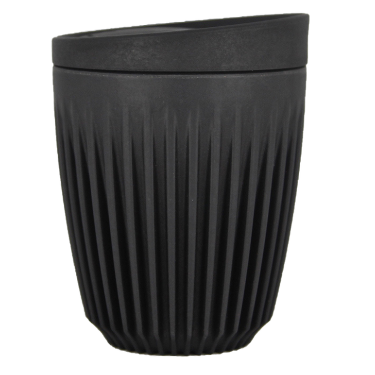 Huskee Reusable Coffee Cup Charcoal 8oz 236ml