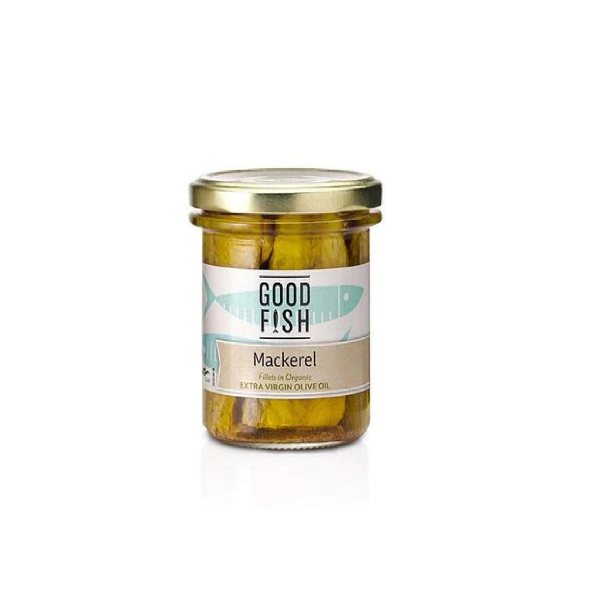 Good Fish Mackerel Fillets in Extra Virgin Olive Oil Jar 195g