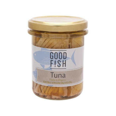 Good Fish Tuna Fillets in Extra Virgin Olive Oil Jar 195g