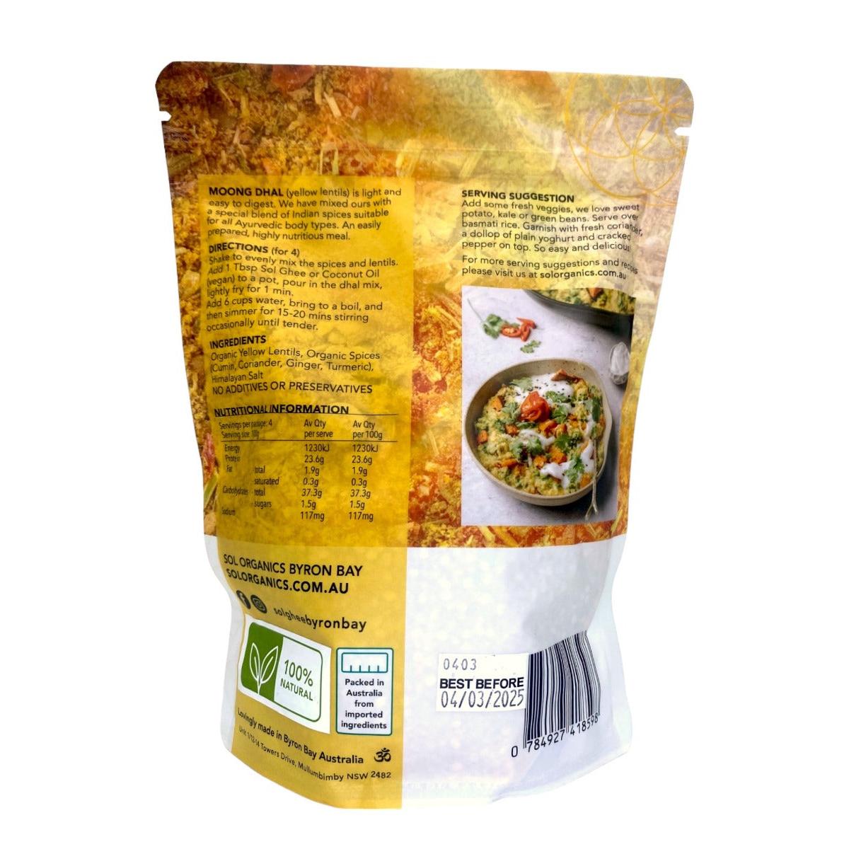 Sol Organics Moong Dhal 400g