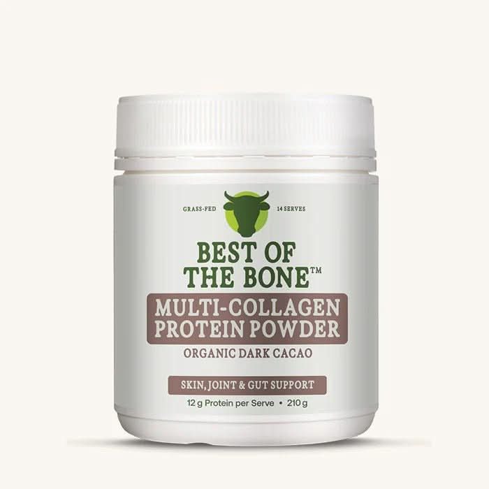 BOTB Multi-Collagen Protein Peptides Raw Organic Dark Cacao 210g