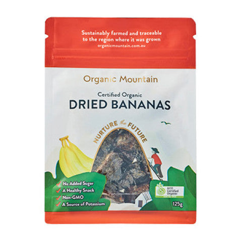 Organic Mountain Mountain Dried Banana 125g