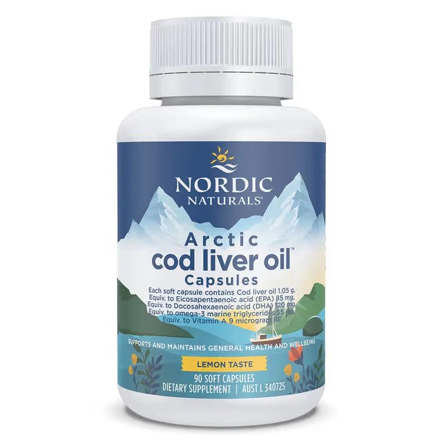 Nordic Naturals Arctic Cod Liver Oil Lemon 90 soft capsules
