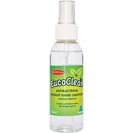 Eucoclean Antibacterial Hand Sanitiser Instant Hospital Strength 125ml