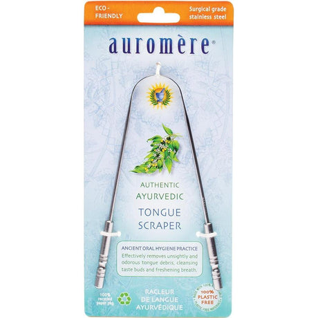 Auromere Tongue Scraper Suical Grade Stainless Steel 1