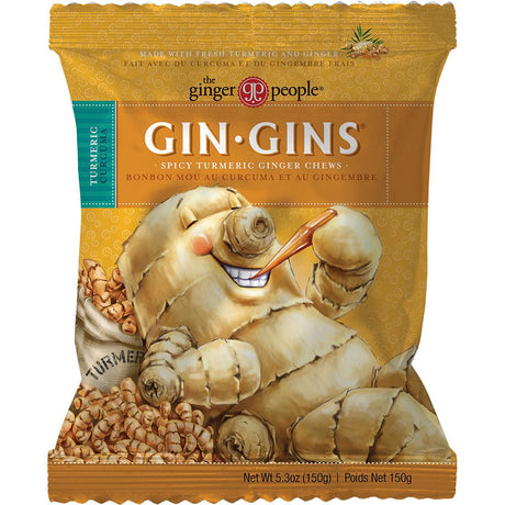 The Ginger People Ginger Candy Chewy Spicy Turmeric 150g
