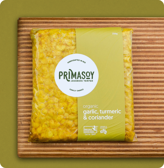 Primasoy Organic Garlic Turmeric & Coriander Tempeh 250g