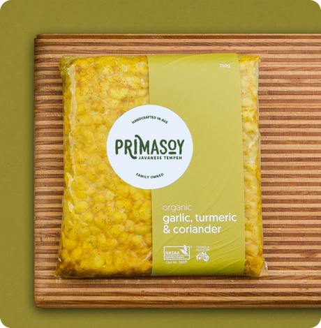 Primasoy Organic Garlic Turmeric & Coriander Tempeh 250g