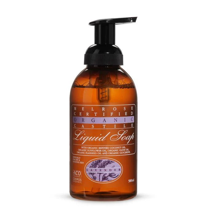 Melrose Organic Castile Liquid Soap Lavender Pump 500ml
