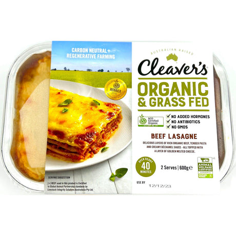 Cleavers Organic Meat Beef Lasagne 600g