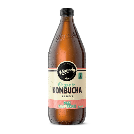Remedy Kombucha Pink Grapefruit 750ml bottle