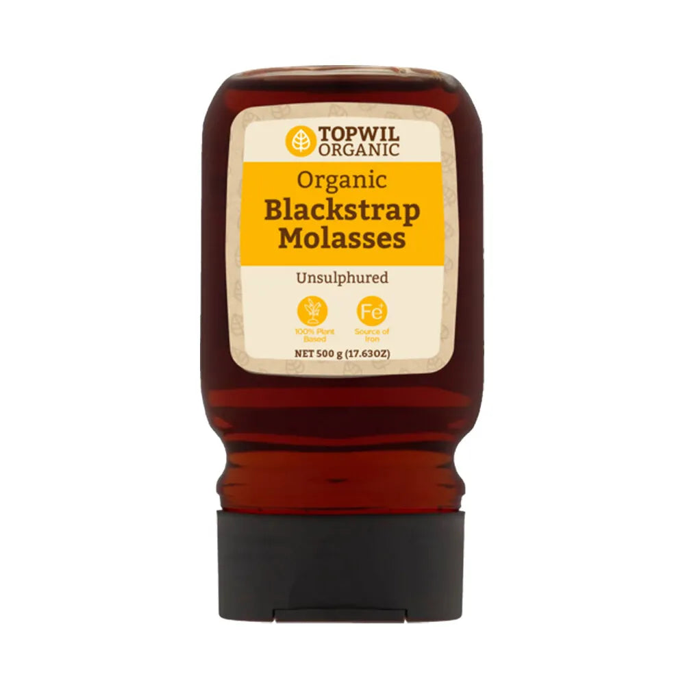 Topwil Organic Blackstrap Molasses 500g product pack
