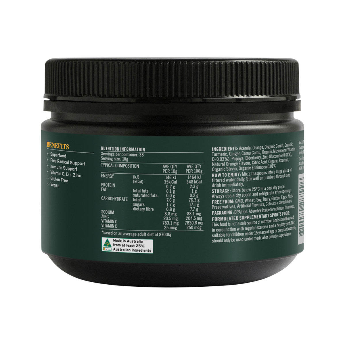 The Healthy Chef Immune Support Orange 380g