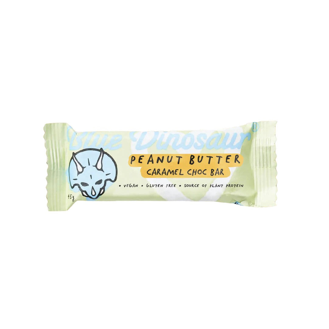 Blue Dinosaur Veg Bar Pnut Caramel 45g